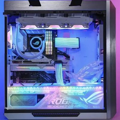 胡子装机华硕海景房RTX4090英特尔I9 13900K整机组装台式电脑主机