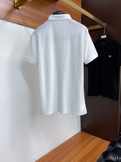Prada/普拉达t恤男装 夏季新款男士休闲商务翻领短袖polo衫